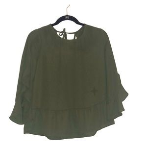 Olive blouse, S, Charming Charlie's, Krazy Kat